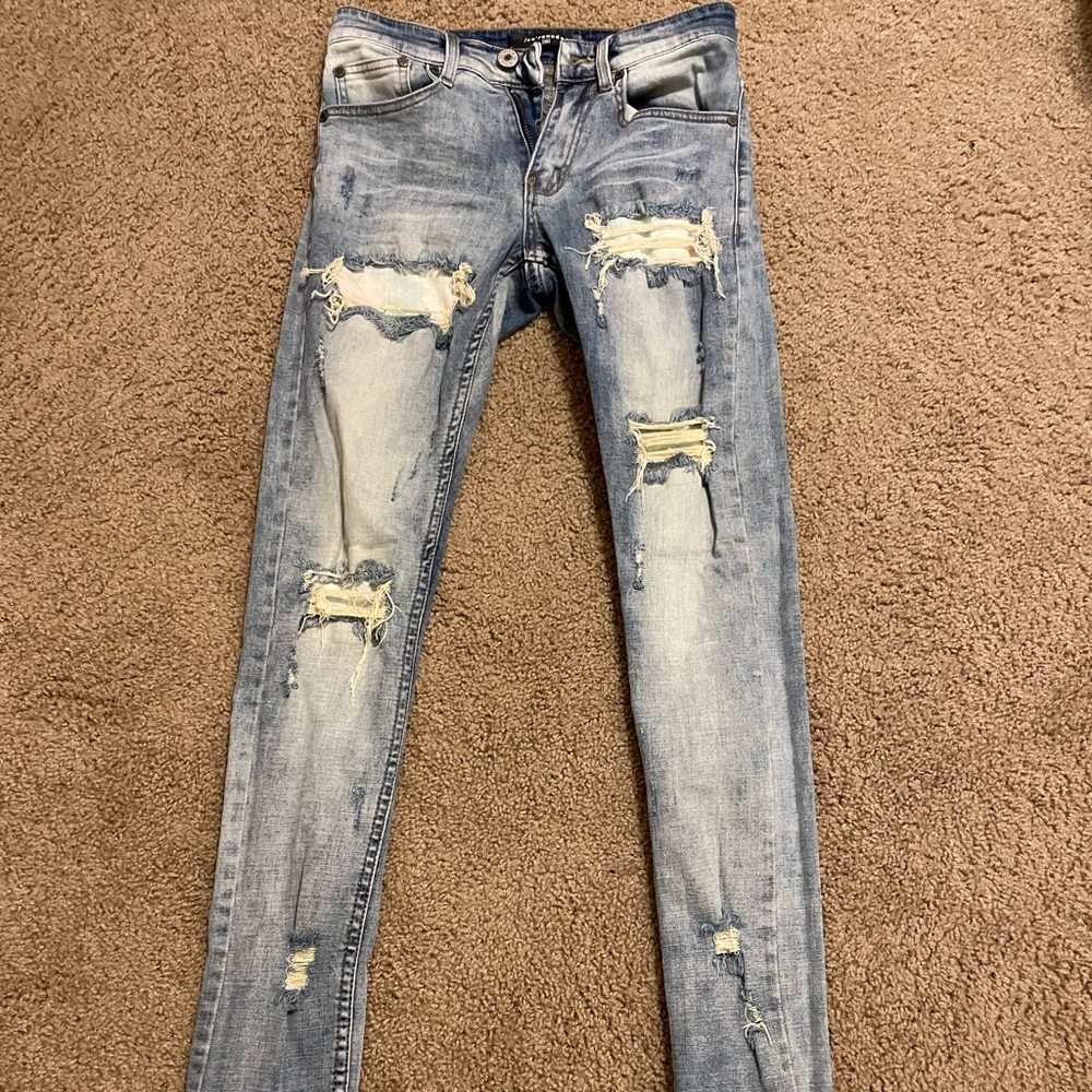 SERENEDE Skinny stretch ripped pants